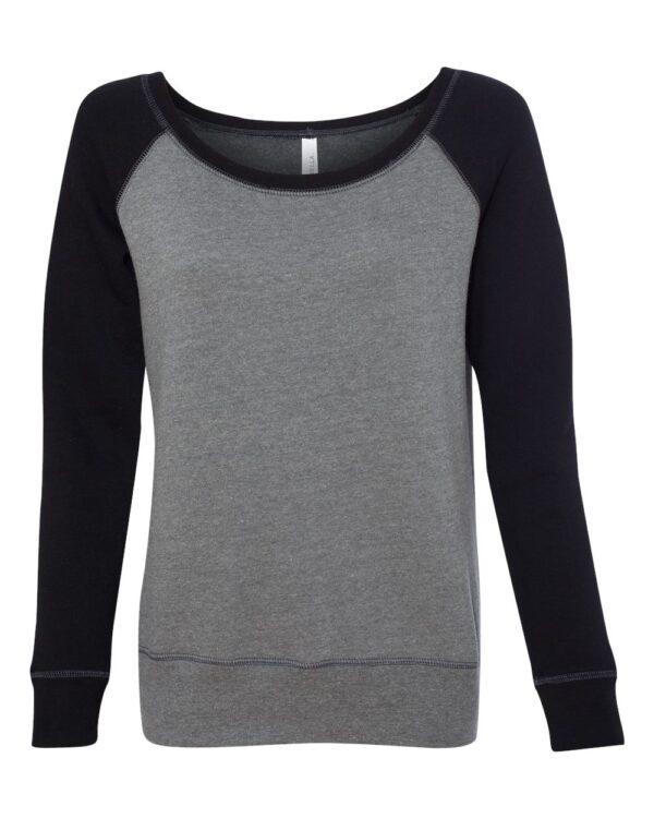 Deep heather Black Women’s Sponge Fleece Wide Neck Sweatshirt
