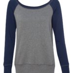 Deep Heather Women’s Sponge Fleece Wide Neck Sweatshirt
