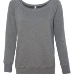 Deep heather Women’s Sponge Fleece Wide Neck Sweatshirt