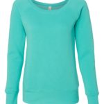 Teal Women’s Sponge Fleece Wide Neck Sweatshirt