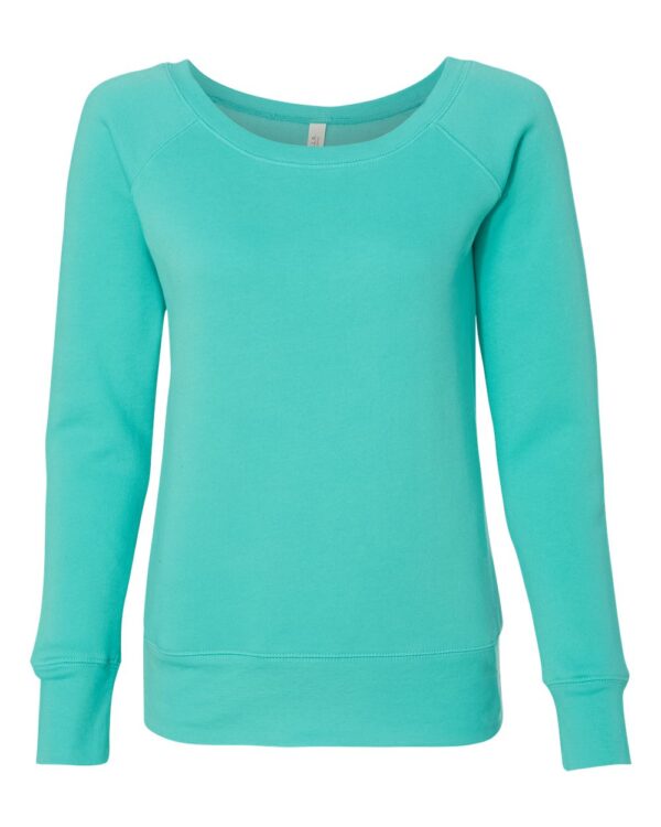 Teal Women’s Sponge Fleece Wide Neck Sweatshirt