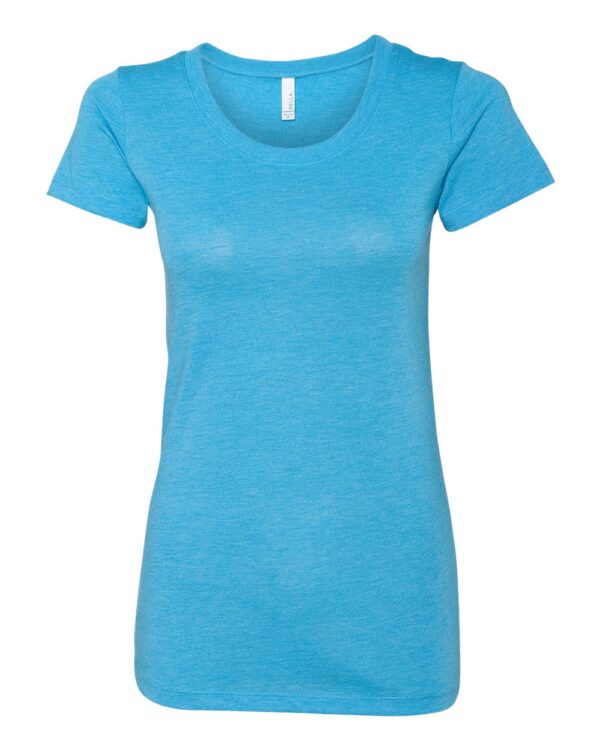 Aqua Triblend Front High Women’s Short Sleeve Triblend T-Shirt
