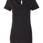 Black Heather Front High Women’s Short Sleeve Triblend T-Shirt