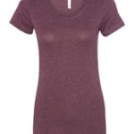Maroon Triblend Front High Women’s Short Sleeve Triblend T-Shirt