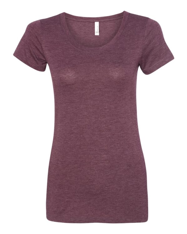 Maroon Triblend Front High Women’s Short Sleeve Triblend T-Shirt