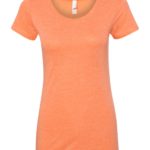 Orange Triblend Front High Women’s Short Sleeve Triblend T-Shirt