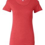 Red Triblend Front High Women’s Short Sleeve Triblend T-Shirt