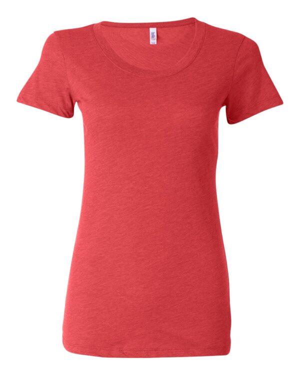 Red Triblend Front High Women’s Short Sleeve Triblend T-Shirt