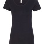 Black Triblend Front High Women’s Short Sleeve Triblend T-Shirt
