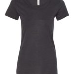 Dark Grey Triblend Front High Women’s Short Sleeve Triblend T-Shirt