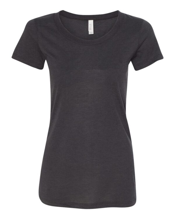 Dark Grey Triblend Front High Women’s Short Sleeve Triblend T-Shirt