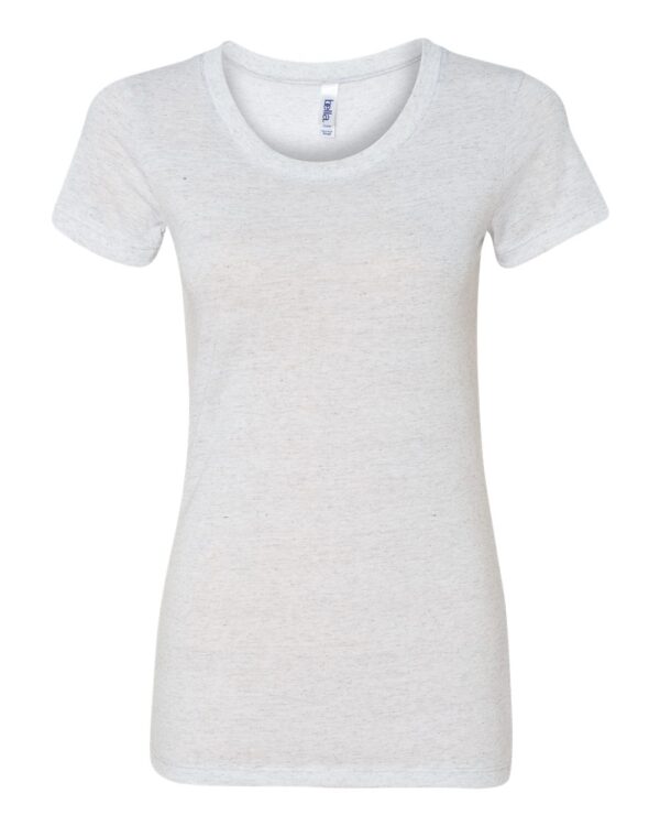 White Fleck Triblend Front High Women’s Short Sleeve Triblend T-Shirt