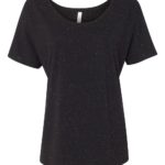 Black Speckled Front High Women’s Slouchy Tee