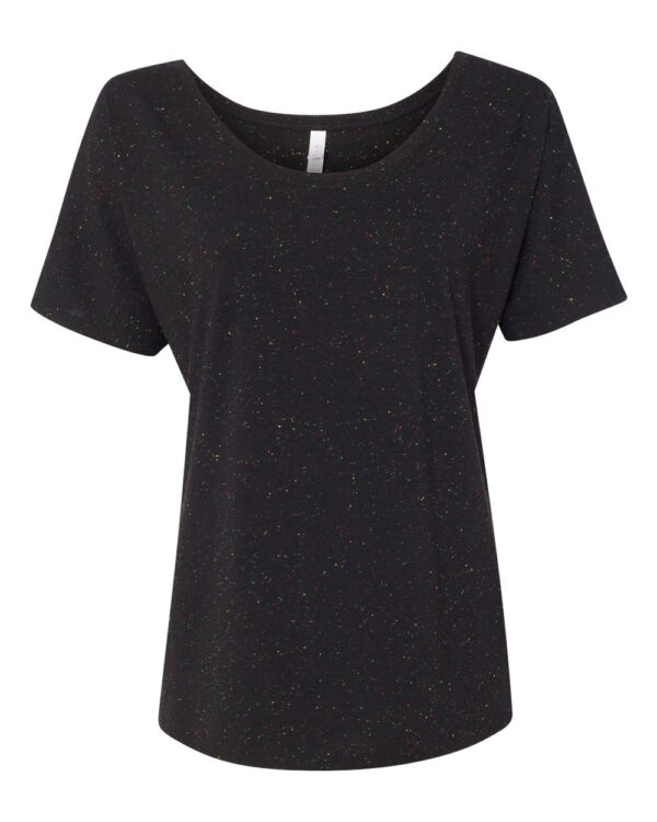 Black Speckled Front High Women’s Slouchy Tee