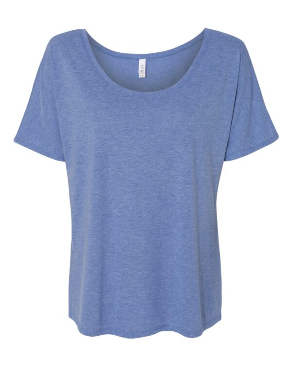 Blue triblend Front High Women’s Slouchy Tee