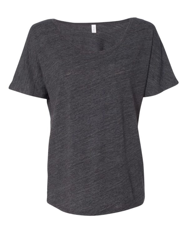 Charcoal Black Slub Front High Women’s Slouchy Tee