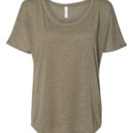 Heather Olive Front High Women’s Slouchy Tee