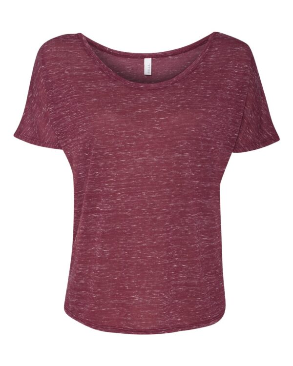Maroon marble Front High Women’s Slouchy Tee