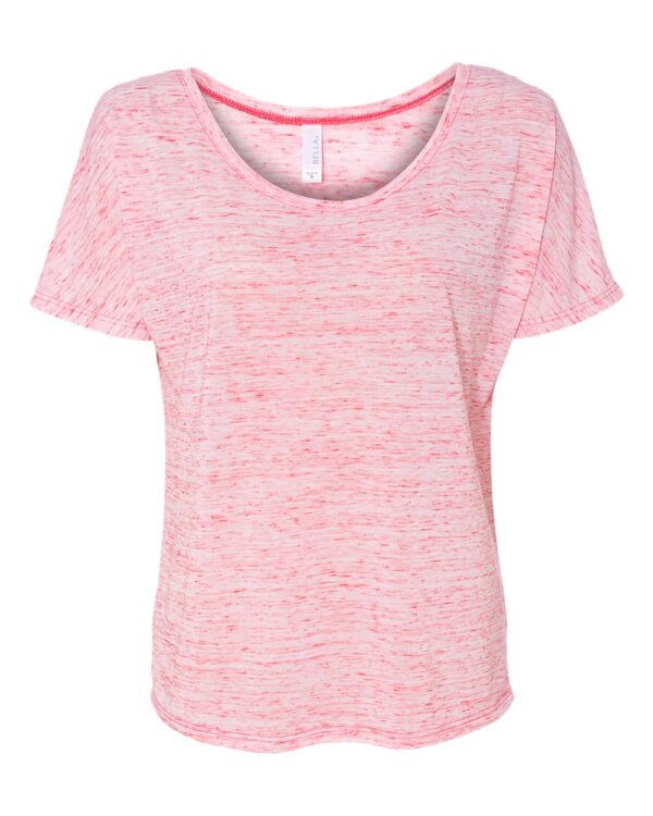 Red marble Front High Women’s Slouchy Tee