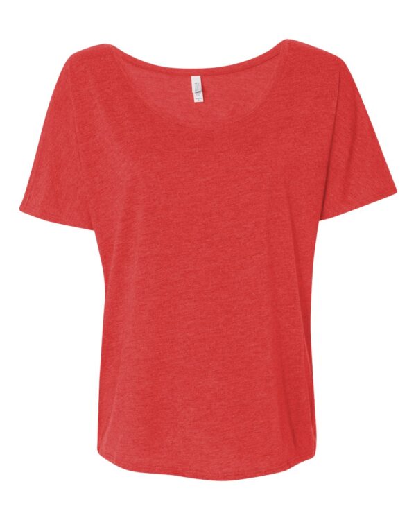Red Triblend Front High Women’s Slouchy Tee