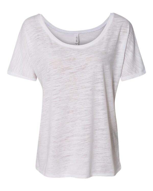 White Slub Front High Women’s Slouchy Tee