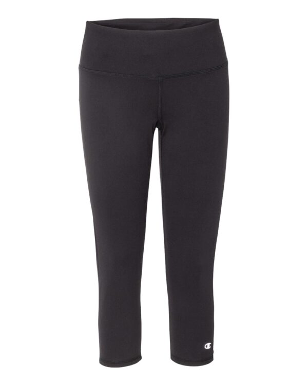 Black Front High Champion; Women’s Everyday Performance Capri Leggings