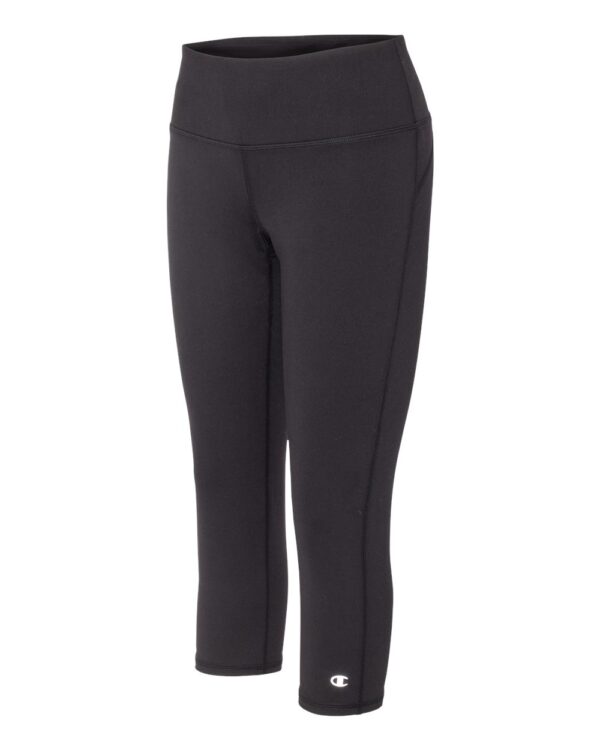 Black Side High Champion Women’s Everyday Performance Capri Leggings