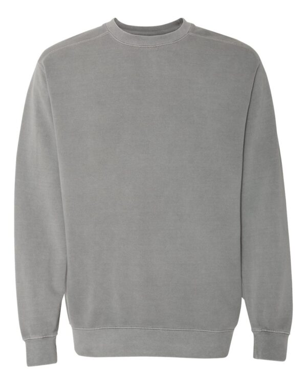 Grey Front High Garment-Dyed Sweatshirt