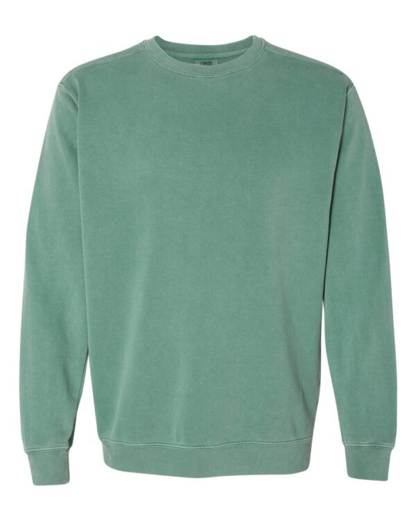 Light Green Front High Garment-Dyed Sweatshirt