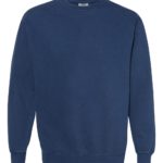 True Navy Front High Garment-Dyed Sweatshirt