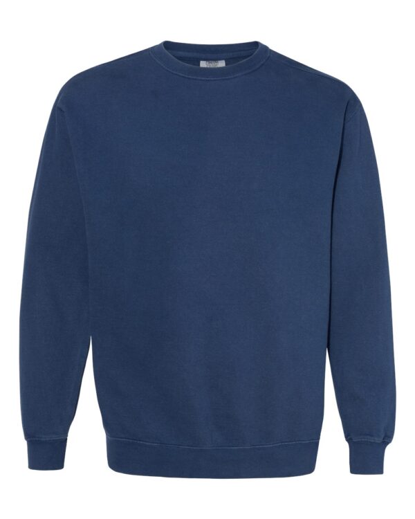True Navy Front High Garment-Dyed Sweatshirt