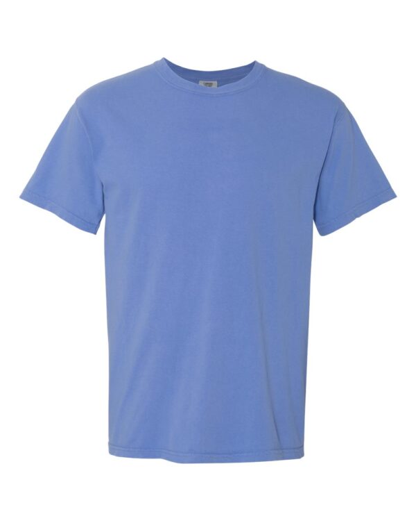 Mystic Blue Front High Garment-Dyed Heavyweight T-Shirt