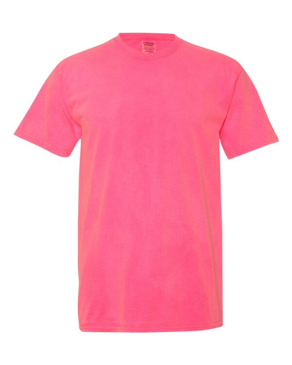 Neon Pink Front High Garment-Dyed Heavyweight T-Shirt