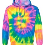 Rainbow Front High Dyenomite Blended Hooded Sweatshirt