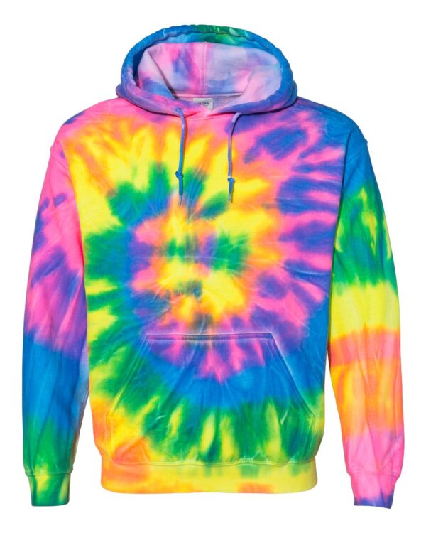 Rainbow Front High Dyenomite Blended Hooded Sweatshirt