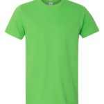 Electric Green Front High Gildan Softstyle T-Shirt