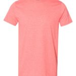 Heather Coral Silk Front High Gildan Softstyle T-Shirt