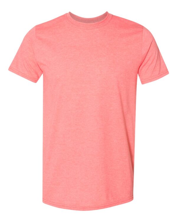 Heather Coral Silk Front High Gildan Softstyle T-Shirt