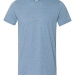 heather Indigo Front High Gildan Softstyle T-Shirt