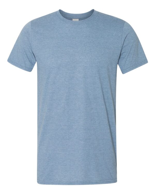 heather Indigo Front High Gildan Softstyle T-Shirt