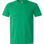 Heather Irish Green Front High Gildan Softstyle T-Shirt