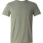 Heather Military Green Front High Gildan Softstyle T-Shirt