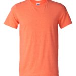 Heather Orange Front High Gildan Softstyle T-Shirt