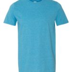 Heather Sapphire Front High Gildan Softstyle T-Shirt