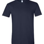 Navy Front High Gildan Softstyle T-Shirt