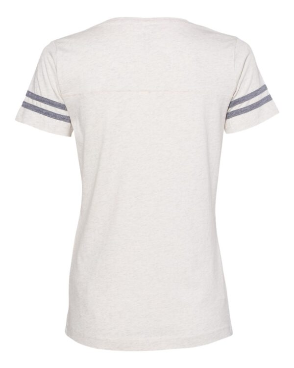 LAT Apparel Women’s Football V-Neck Fine Jersey T-Shirt