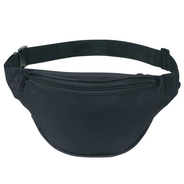 Black Zipper Fanny Pack