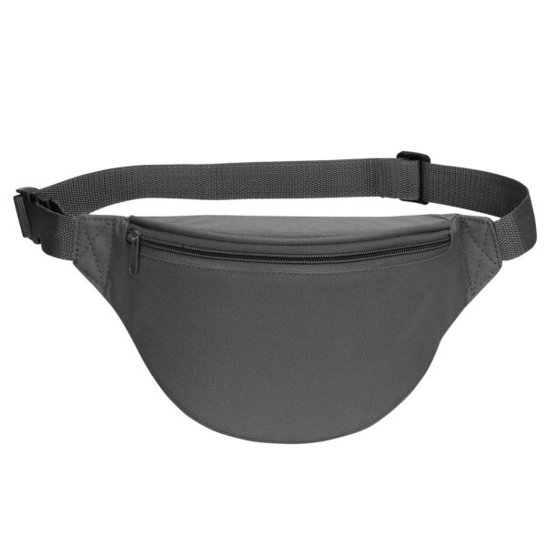 Gray Zipper Fanny Pack