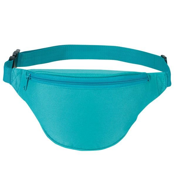 Teal Green Zipper Fanny Pack