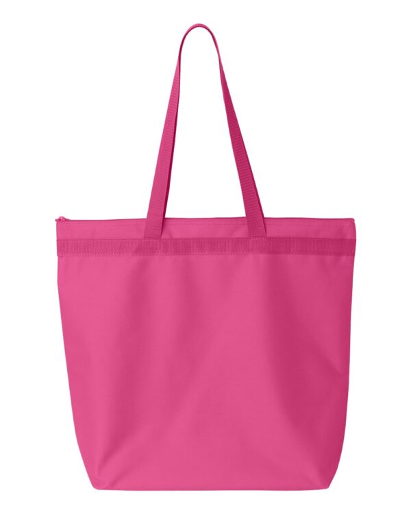 Hot Pink Front High Liberty Bags; Recycled Zippered Tote